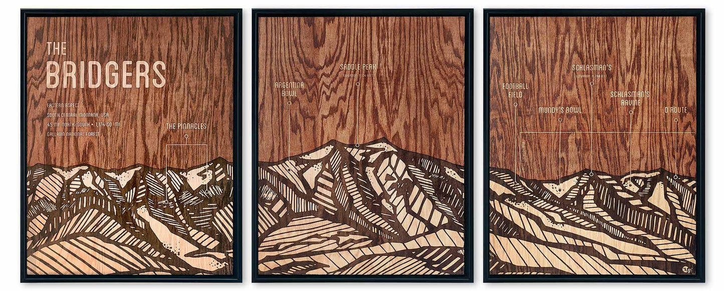 Bridger Mountain Art Bozeman Wood